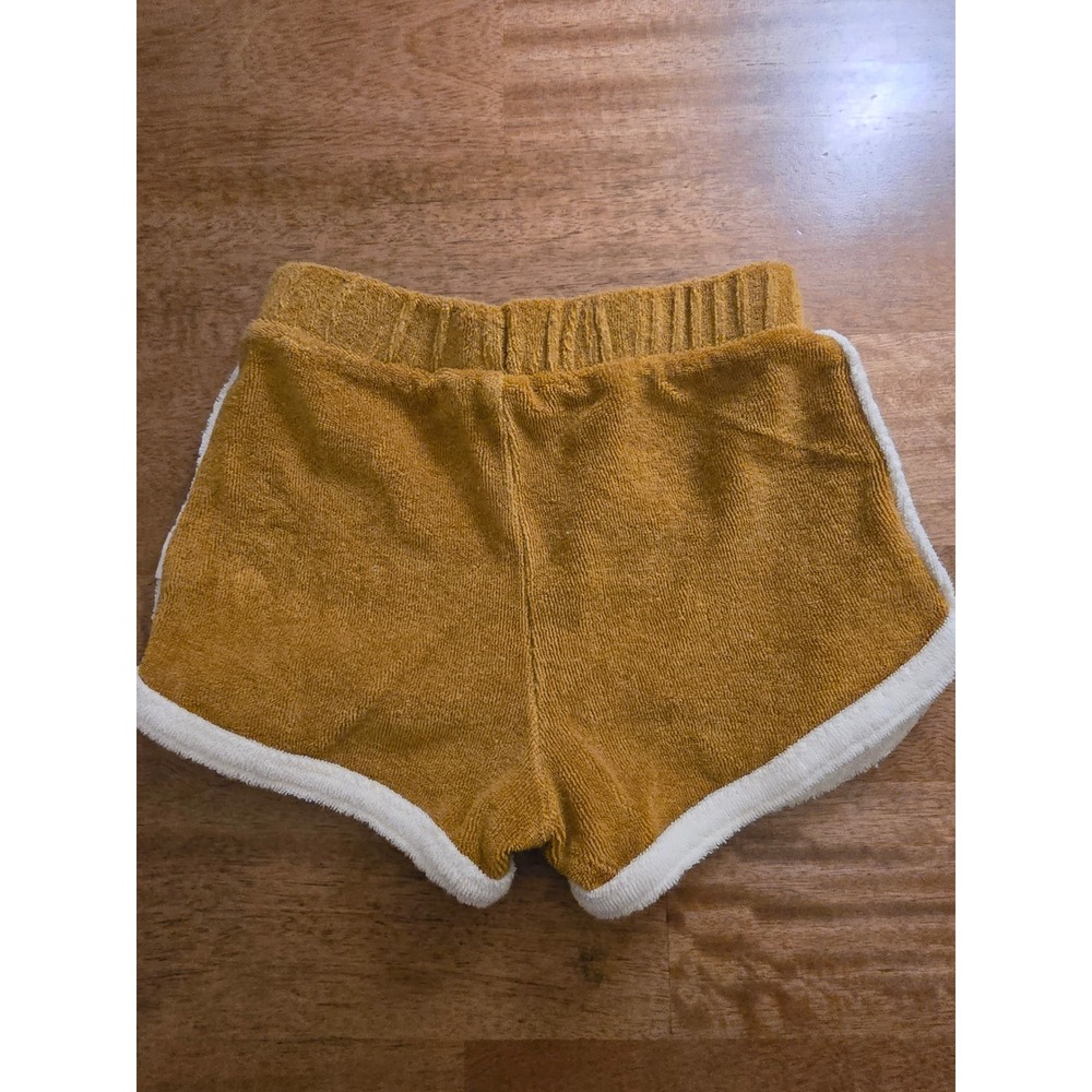 Easy Peasy Kids Organic Cotton Terry Cloth Dolphin Shorts Mustard Yellow 6-9M